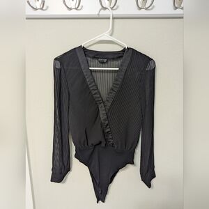 Topshop Black Sheer Bodysuit